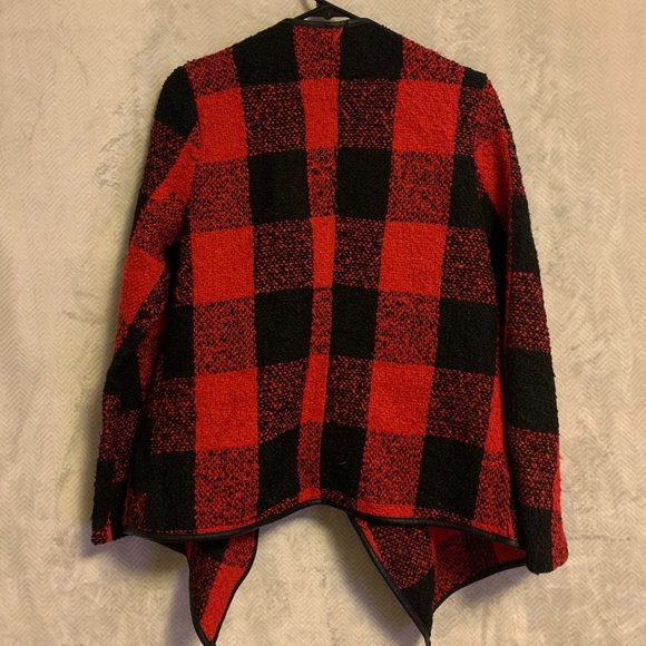 NEW Buffalo Check Cotton Jacket Red/Black - Picture 3 of 4